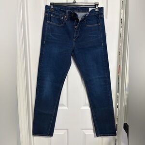 RAG & BONE MEN'S FIT 2 SLIM JEANS DARK BLUE WASH BUTTON FLY PREMIUM 33 X 28